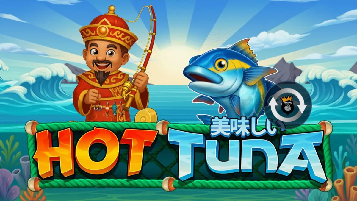 Pemandangan permainan slot Hot Tuna dengan nelayan di perahu