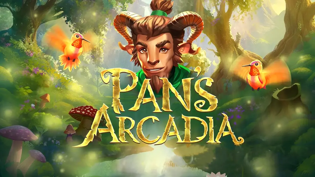 Pemandangan hutan mitos dalam slot Pan’s Arcadia