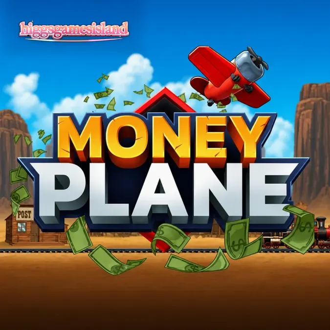 Tampilan antarmuka permainan Money Plane dengan elemen visual bertema penerbangan.